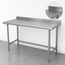 Thumbnail image #4 for Advance Tabco 144-Inch x 30-Inch 16-Gauge 304 Stainless Steel Work Table with 1-1/2-Inch Rear Up-Turn and Galvanized Base