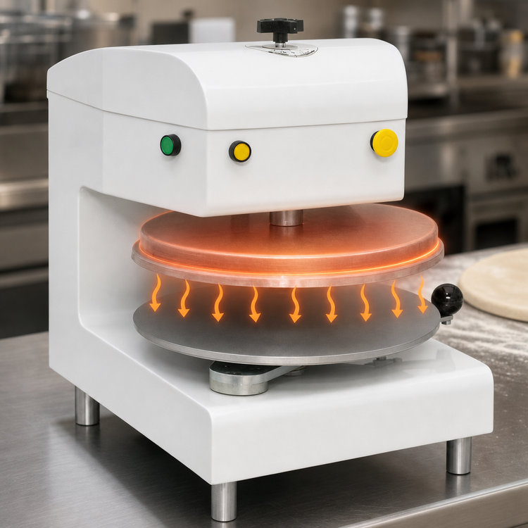 Product image #5 for DoughXpress Electric Automatic Pizza Dough Press with Heated Upper Platen, Up to 18-Inch Diameter