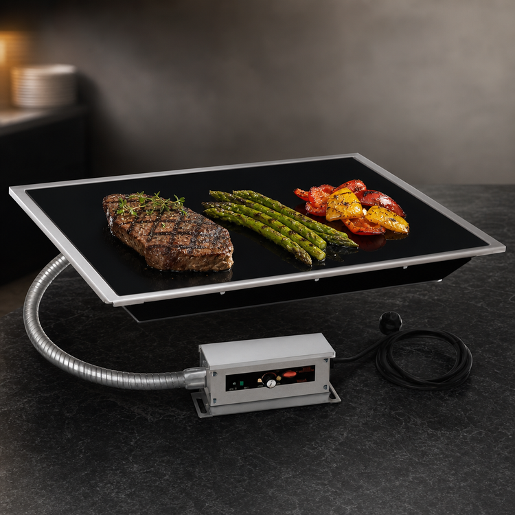 Product image #4 for Hatco 24-Inch Built-In Heated Base Glass Shelf with Ceramic Glass Surface