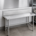 Thumbnail image #4 for Advance Tabco 84 Inch x 30 Inch Stainless Steel Open Base Work Table with 10 Inch Backsplash and No-Drip Edge