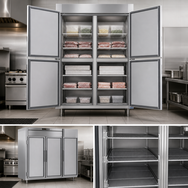 Product image #4 for Victory UltraSpec Extra Wide Two-Section Pass-Thru Solid Door Freezer, 52.97 Cu. Ft., Self-Contained, Standard Depth, 115V