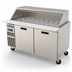 Thumbnail image #4 for Randell 60-Inch High Heat Refrigerated Mega-Top Sandwich Prep Table / Breading Table, 2-Section, 9.8 Cu. Ft., Side-Mounted Self-Contained Refrigeration