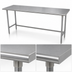 Thumbnail image #4 for Advance Tabco Premium Series Stainless Steel Open Base Work Table, 144-Inch x 24-Inch