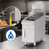 Thumbnail image #4 for Omcan Countertop Natural Gas Deep Fryer, 15 lb. Capacity, 2 Burners