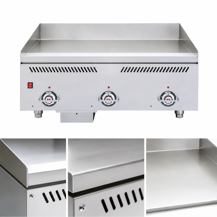 Product image #5 for Vulcan VCCG72-AR Heavy Duty 72-Inch Countertop Gas Griddle with 1-Inch Chrome Plate and Drawers