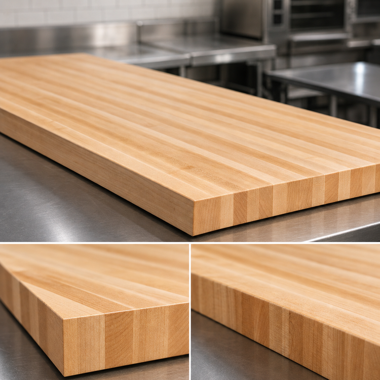 Product image #4 for John Boos Boos Block 72-Inch x 27-Inch Edge Grain Maple Kitchen Countertop, 1-1/2-Inch Thick, Varnique Finish