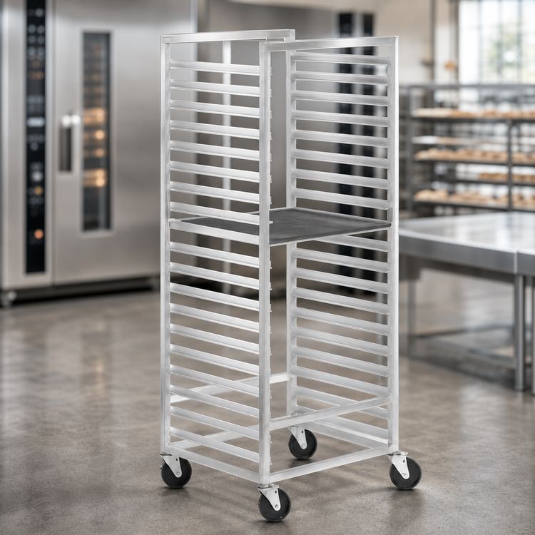 Product image #4 for Channel Aluminum Mobile Donut Screen Rack for 23" x 23" Screens, 18 Capacity
