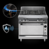 Thumbnail image #4 for Vulcan V Series 36-Inch Heavy Duty Gas Range with 6 Open Burners and Cabinet Base