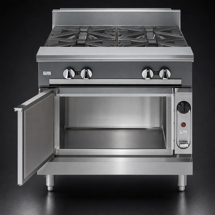 Product image #4 for Vulcan V Series Heavy Duty 36-Inch Gas Range with 3 Hot Tops and Cabinet Base