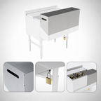 Thumbnail image #4 for John Boos UBSR2C-36-X Double 36-Inch Stainless Steel Speed Rail Locking Cover