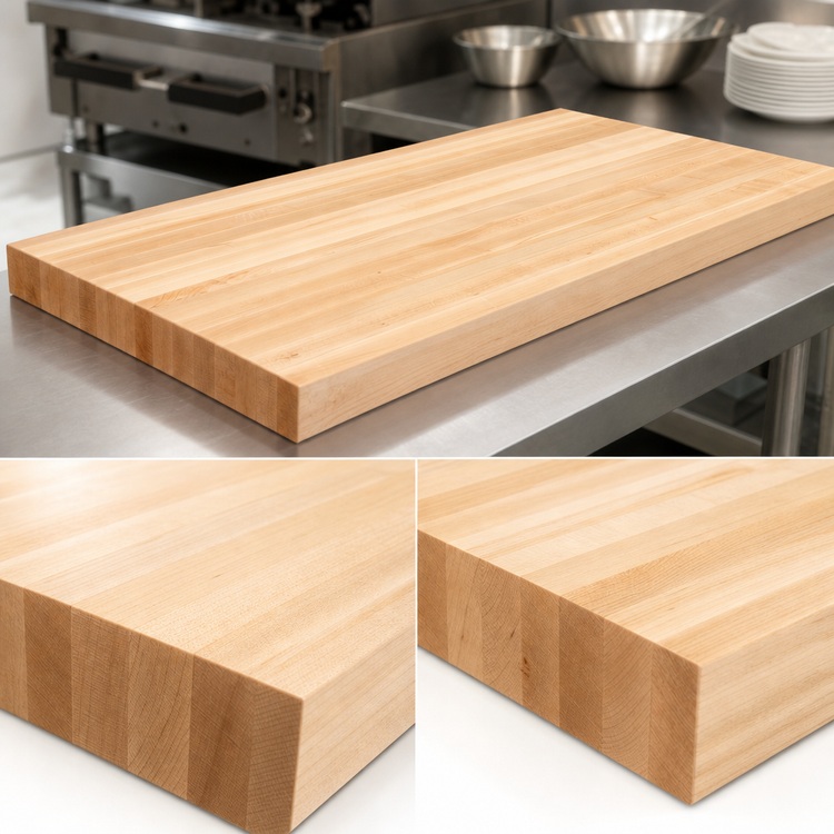Product image #4 for John Boos Boos Block Northern Hard Rock Maple Kitchen Countertop, 84 Inch x 48 Inch x 3 Inch, Varnique Finish