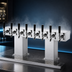 Thumbnail image #4 for 10-Faucet Glycol-Cooled Countertop Bridge Tee Draft Beer Tower, Polished Chrome