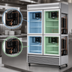 Thumbnail image #4 for True T-49DT-4-HC 2-Section Dual Temperature Reach-In Refrigerator/Freezer with 4 Half Doors
