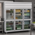 Thumbnail image #4 for Beverage-Air P-Series Three-Section Pass-Thru Reach-In Refrigerator with 12 Glass Half Doors, 73.99 Cu. Ft., Top-Mounted Self-Contained Refrigeration