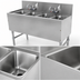 Thumbnail image #4 for Advance Tabco Prestige Supreme 4-Compartment Stainless Steel Underbar Sink Unit with 2 Splash-Mount Faucets, 48W x 20D x 36H, No Drainboards