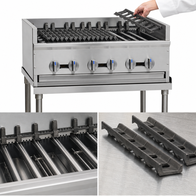 Product image #4 for Imperial Pro Series 60-Inch Gas Countertop Radiant Charbroiler with 10 Stainless Steel Burners
