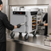Thumbnail image #5 for Metro HotBlox™ Narrow 4-Pan Pass-Thru Undercounter Heated Holding Cabinet with Digital Touchscreen, Solid Front Door and Clear Rear Door, 120V