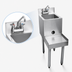 Thumbnail image #4 for Choice Freestanding Stainless Steel Underbar Blender Station with Sink, 18