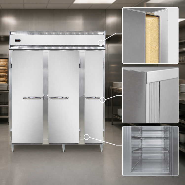 Product image #4 for Continental Refrigerator DL3W Three-Section Reach-In Heated Holding Cabinet