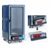 Thumbnail image #4 for Metro C5 3 Series Mobile 3/4 Height Heated Holding Cabinet with Clear Polycarbonate Door, Fixed Wire Slides, Blue Insulation Armour
