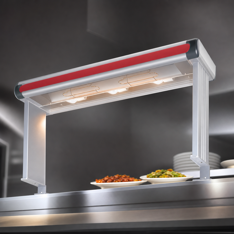 Product image #4 for Hatco Glo-Ray Designer Lighted Infrared Strip Heater, 75-1/2 Inch, Designer Aluminum, 1.635 kW