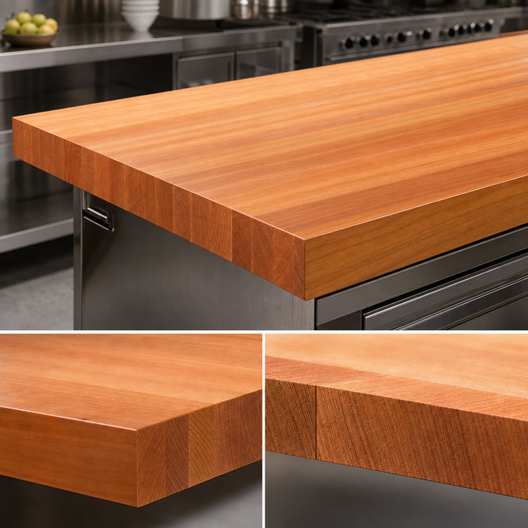 Product image #4 for Boos Block American Cherry Edge Grain Kitchen Countertop, 108 x 27 x 3 Inches, Varnique Finish