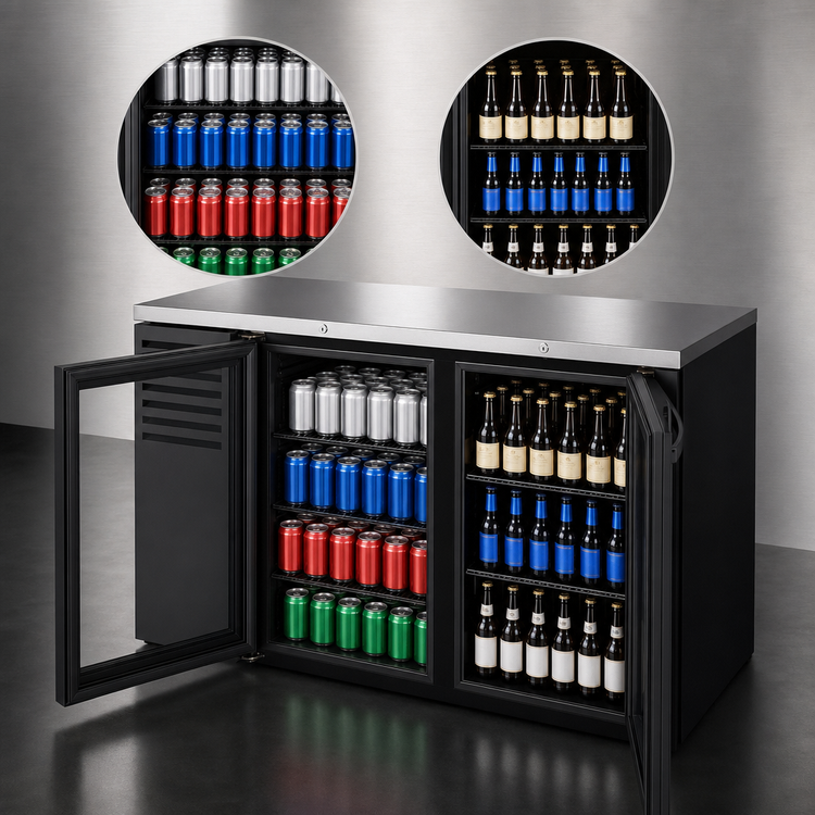 Product image #4 for True TBR48-RI Two-Section 48-Inch Refrigerated Back Bar Cooler