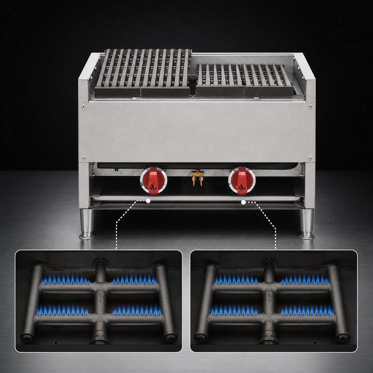 Product image #4 for American Range AECB-24 24-Inch Countertop Gas Lava-Rock Char-Broiler
