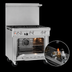Thumbnail image #4 for Ultimate 36-Inch Gas Restaurant Range with Thermostatic Griddle and Convection Oven