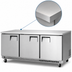 Thumbnail image #4 for Everest Refrigeration Three-Section Undercounter Worktop Freezer, 71-1/8 Inches Wide, 22 Cu. Ft., Stainless Steel