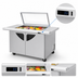 Thumbnail image #4 for Turbo Air Super Deluxe Two-Section Sandwich/Salad Mega Top Refrigerated Prep Table with Glass Lid, 18-Pan Capacity