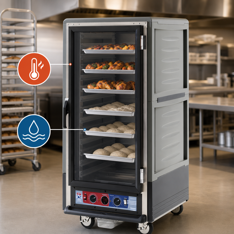 Product image #4 for Metro C5 3 Series 3/4 Height Mobile Heated Holding & Proofing Cabinet, Lower Watt, Gray, Clear Polycarbonate Door