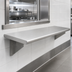 Thumbnail image #4 for Eagle Group Pass-Thru Wall-Mounted Stainless Steel Shelf with Rolled Edges, 108 Inch W x 24 Inch D