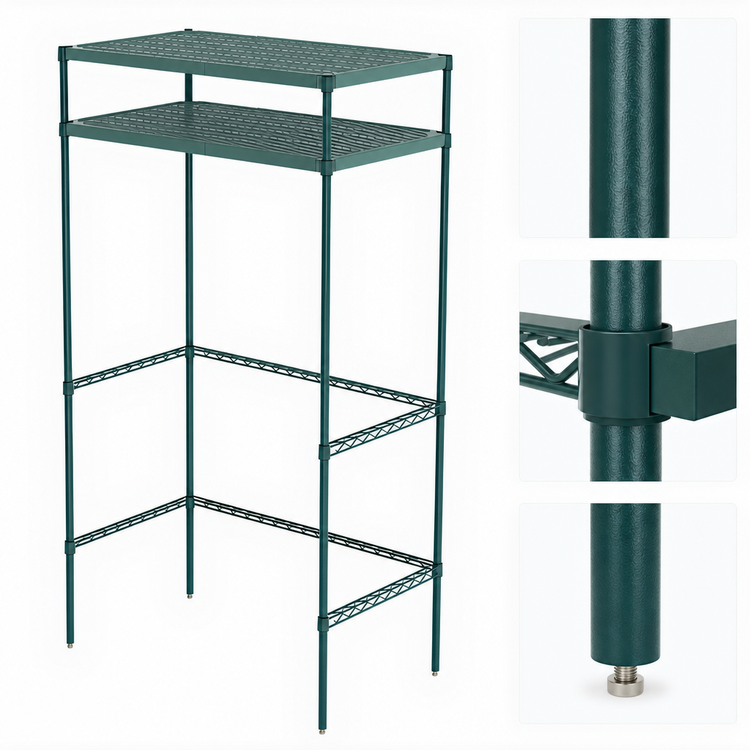 Product image #4 for Metro Super Erecta Pro Housing Unit, 42 Inches W x 24 Inches D x 74 Inches H - (2) Overhead Shelves