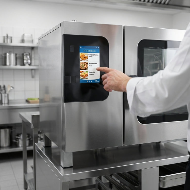 Product image #3 for Convotherm K12 C4 ET 6.20 GS-N DD Maxx Pro Full-Size Gas Boilerless Combi Oven/Steamer School Package with Stand