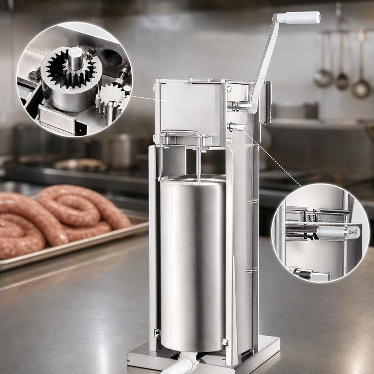 Product image #4 for Trento 15 kg Manual Vertical Sausage Stuffer with 2-Speed Vertical & Horizontal Gear Drive