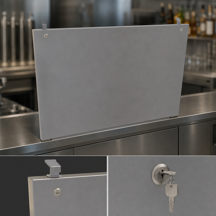 Product image #4 for Glastender 42-Inch Stainless Steel Locking Cover for BLD-42-S