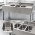 Thumbnail image #4 for Eagle 2200 Series Three-Compartment Underbar Sink Unit with Left Drainboard, 48 x 24 x 33-1/2 Inches
