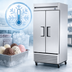 Thumbnail image #4 for True T-35F-HC Two-Section Reach-In Freezer with Solid Swing Doors, -10°F, Self-Contained Bottom-Mounted