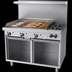 Thumbnail image #4 for Garland G Starfire Pro 48-Inch Commercial Gas Restaurant Range with 2 Open Burners, 36-Inch Griddle, and 2 Storage Bases
