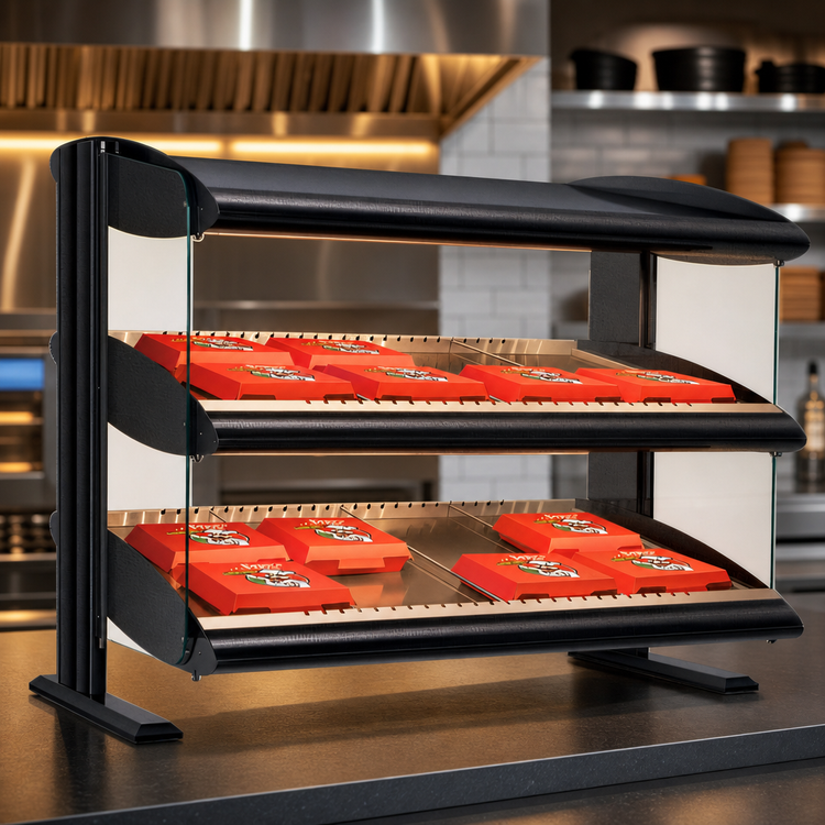 Product image #4 for Hatco HXMS-54D 54-Inch Slant Heated Countertop Food Merchandiser with LED Lighting