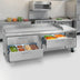 Thumbnail image #3 for Continental Refrigerator D96GN Two-Section Refrigerated Griddle Stand with Four Drawers