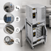 Thumbnail image #4 for AccuTemp Evolution E62083E100 DBL Double-Stacked 6-Pan Electric Boilerless Convection Steamer