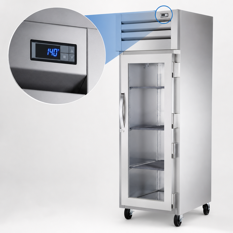 Product image #4 for True Spec Series Reach-In Heated Holding Cabinet, 1-Section, Locking Glass Door, Stainless Steel