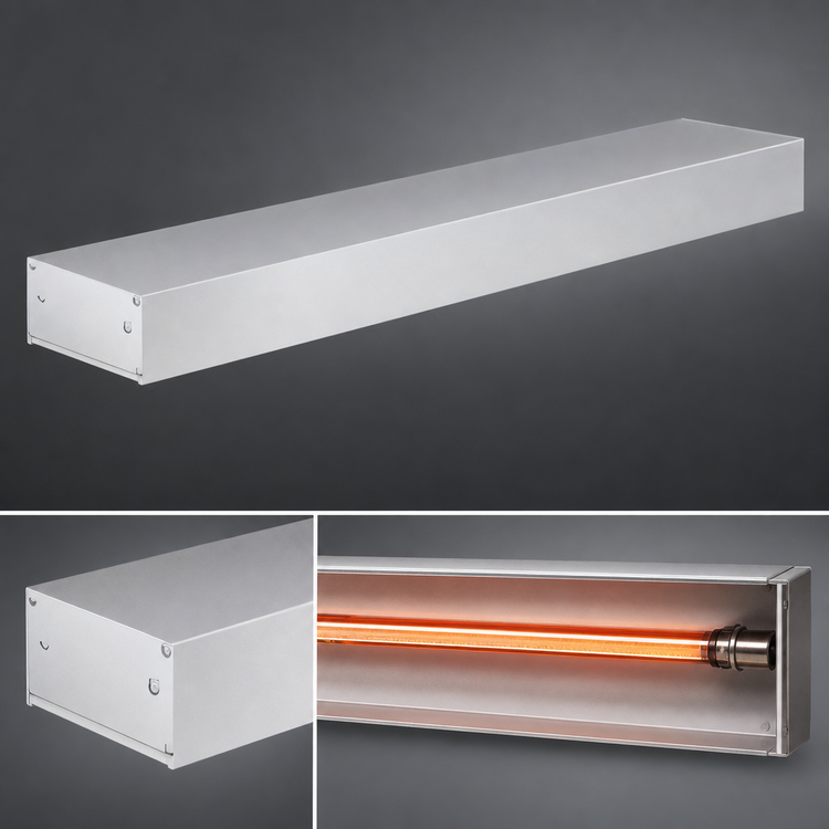 Product image #4 for Hatco Glo-Ray 72-Inch Unlighted Infrared Strip Heater, Single Metal Rod, 1725W, 120V