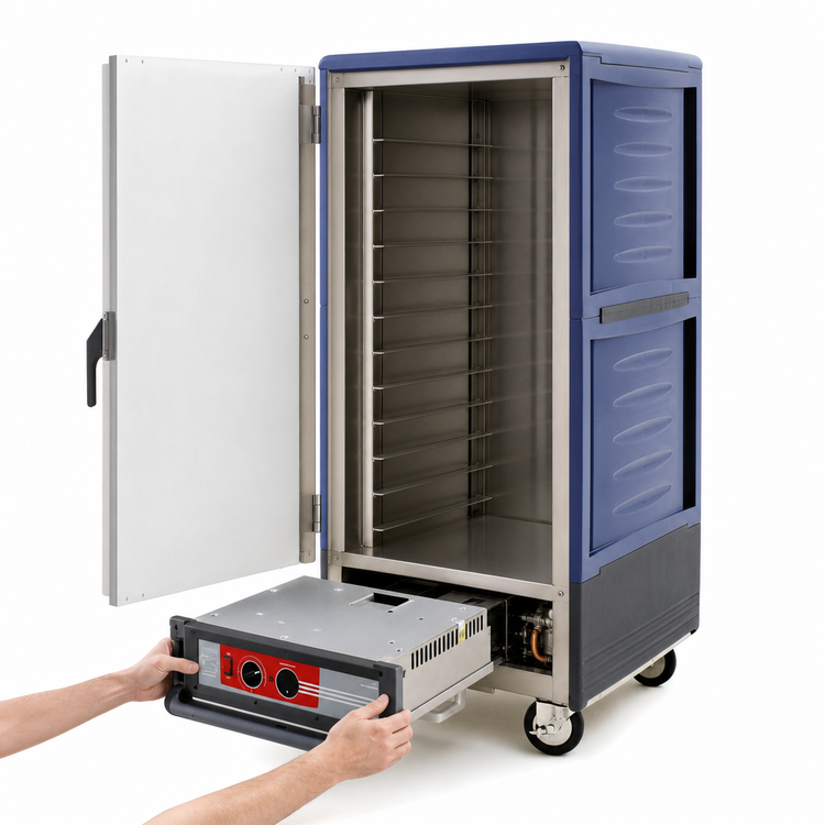 Product image #4 for Metro C5 3 Series 3/4 Height Heated Holding Cabinet with Solid Door, Blue Insulation Armour