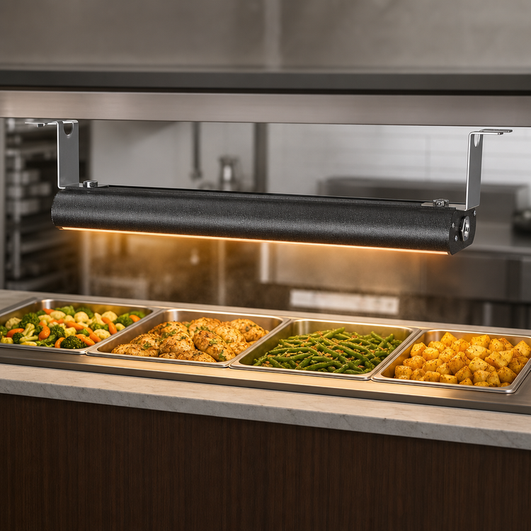Product image #4 for Vollrath 66-Inch Low Profile Unlighted Strip Heat Lamp with Remote Infinite Switch, 208V Hardwired
