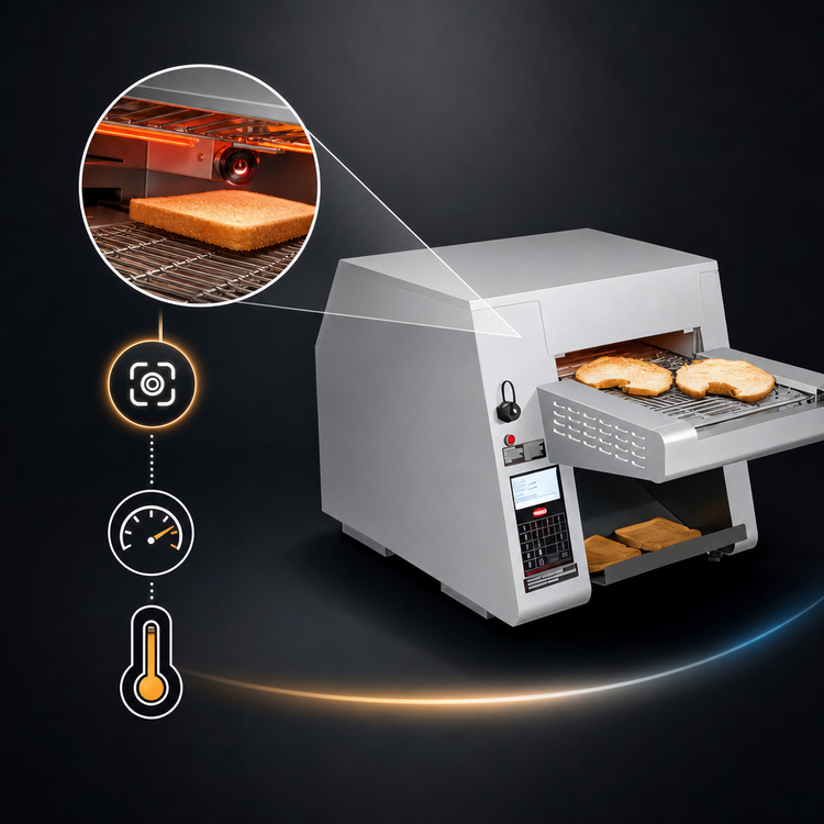 Product image #4 for Hatco Toast-Qwik Intelligent Single Conveyor Toaster, 17 Pieces Per Minute, 208-240V