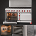 Thumbnail image #4 for American Range 60-Inch Green Flame Gas Range with 10 Open Burners, Left Convection Oven and Right Space Saver Oven
