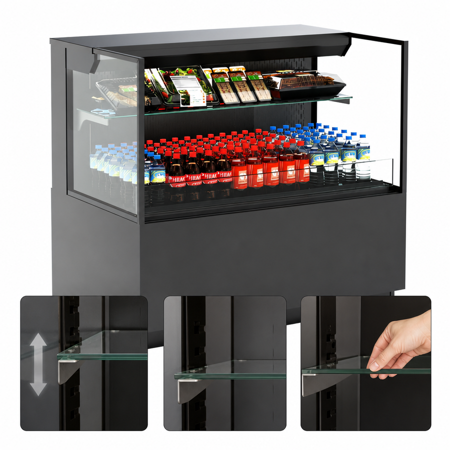 Adjustable Clear Glass Shelf